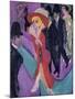Street with Red Streetwalker, 1914-1925-Ernst Ludwig Kirchner-Mounted Giclee Print