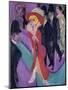 Street with Red Streetwalker, 1914-1925-Ernst Ludwig Kirchner-Mounted Premium Giclee Print