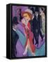 Street with Red Streetwalker, 1914-1925-Ernst Ludwig Kirchner-Framed Stretched Canvas