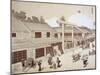 Street with Shops in Yedo, Near Edo, 1876, Japanese Civilization, Meiji Period, 1868-1912-null-Mounted Giclee Print