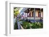 Street with Victorian Style Houses w Cape May, New Jersey-George Oze-Framed Photographic Print