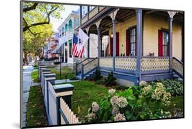 Street with Victorian Style Houses w Cape May, New Jersey-George Oze-Mounted Photographic Print