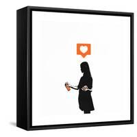 Streetart Sweetheart-Alex Cherry-Framed Stretched Canvas