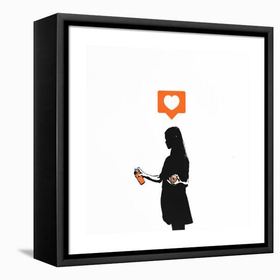 Streetart Sweetheart-Alex Cherry-Framed Stretched Canvas