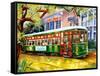 Streetcar in New Orleans-Diane Millsap-Framed Stretched Canvas