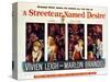 Streetcar Named Desire, Vivien Leigh, Marlon Brando, Kim Hunter, Karl Malden, 1951-null-Stretched Canvas
