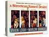 Streetcar Named Desire, Vivien Leigh, Marlon Brando, Kim Hunter, Karl Malden, 1951-null-Stretched Canvas