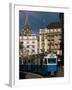 Streetcar, Zurich, Switzerland-Walter Bibikow-Framed Premium Photographic Print