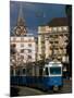 Streetcar, Zurich, Switzerland-Walter Bibikow-Mounted Photographic Print