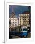 Streetcar, Zurich, Switzerland-Walter Bibikow-Framed Photographic Print