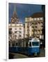 Streetcar, Zurich, Switzerland-Walter Bibikow-Framed Photographic Print