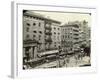 Streetcars outside the Astor House Hotel-W.J. Roege-Framed Photographic Print