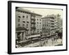 Streetcars outside the Astor House Hotel-W.J. Roege-Framed Photographic Print