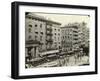 Streetcars outside the Astor House Hotel-W.J. Roege-Framed Photographic Print