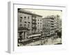 Streetcars outside the Astor House Hotel-W.J. Roege-Framed Photographic Print