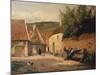 Streetcorner in the Village-Camille Pissarro-Mounted Giclee Print