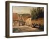 Streetcorner in the Village-Camille Pissarro-Framed Giclee Print