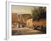 Streetcorner in the Village-Camille Pissarro-Framed Giclee Print