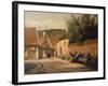 Streetcorner in the Village-Camille Pissarro-Framed Giclee Print