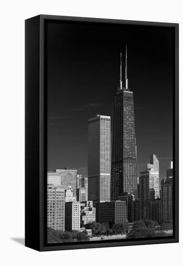 Streeterville Chicago Illinois BW-Steve Gadomski-Framed Stretched Canvas