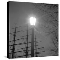 Streetlight with Boat in the Background, London, c.1940-John Gay-Stretched Canvas