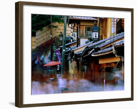 Streets and Shops in Sannen-Zaka, Kyoto, Japan-Frank Carter-Framed Photographic Print