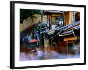 Streets and Shops in Sannen-Zaka, Kyoto, Japan-Frank Carter-Framed Photographic Print