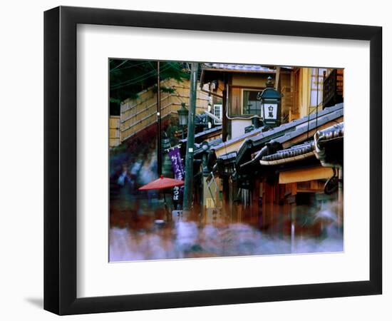 Streets and Shops in Sannen-Zaka, Kyoto, Japan-Frank Carter-Framed Photographic Print