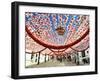 Streets Decorated with Paper Flowers. People Festivities (Festas Do Povo). Campo Maior, Portugal-Mauricio Abreu-Framed Photographic Print