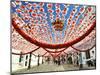 Streets Decorated with Paper Flowers. People Festivities (Festas Do Povo). Campo Maior, Portugal-Mauricio Abreu-Mounted Photographic Print