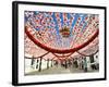 Streets Decorated with Paper Flowers. People Festivities (Festas Do Povo). Campo Maior, Portugal-Mauricio Abreu-Framed Photographic Print