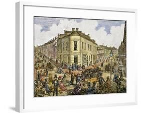 Streets Junction. New York 1829.-Tarker-Framed Giclee Print