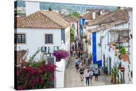 Streets, Obidos, Estremadura, Portugal, Europe-G and M Therin-Weise-Stretched Canvas