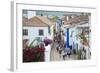 Streets, Obidos, Estremadura, Portugal, Europe-G and M Therin-Weise-Framed Photographic Print