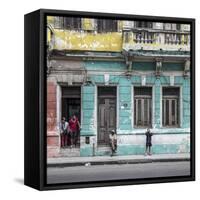 Streets of Centro Habana, Havana, Cuba-Jon Arnold-Framed Stretched Canvas