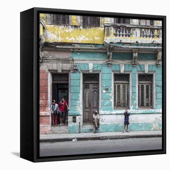Streets of Centro Habana, Havana, Cuba-Jon Arnold-Framed Stretched Canvas