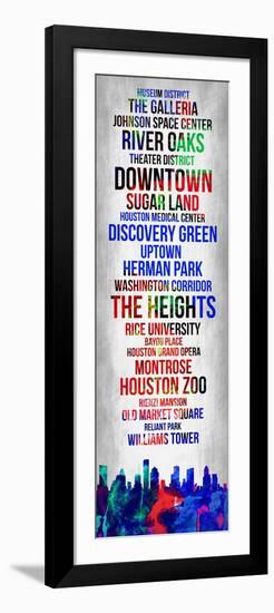 Streets of Houston 1-Lina Lu-Framed Art Print