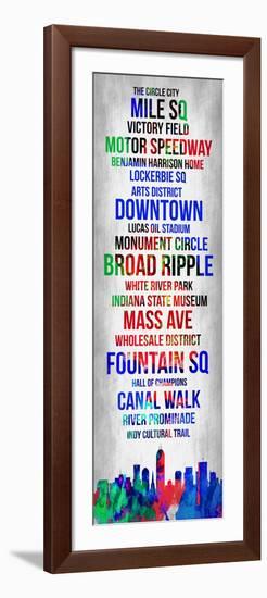 Streets of Indianapolis 1-Lina Lu-Framed Art Print