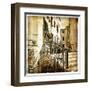 Streets Of Old Venice -Picture In Retro Style-Maugli-l-Framed Art Print