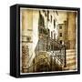 Streets Of Old Venice -Picture In Retro Style-Maugli-l-Framed Stretched Canvas