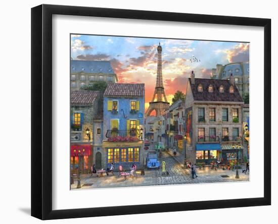 Streets of Paris-Dominic Davison-Framed Art Print