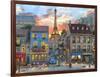 Streets of Paris-Dominic Davison-Framed Art Print