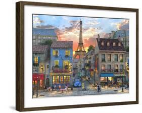 Streets of Paris-Dominic Davison-Framed Art Print