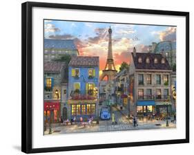 Streets of Paris-Dominic Davison-Framed Art Print