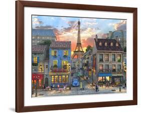 Streets of Paris-Dominic Davison-Framed Art Print