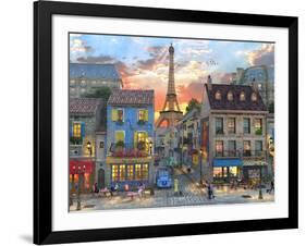 Streets of Paris-Dominic Davison-Framed Art Print