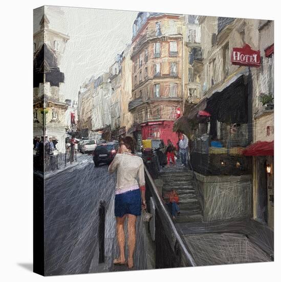 Streets of Paris-Sarah Butcher-Stretched Canvas