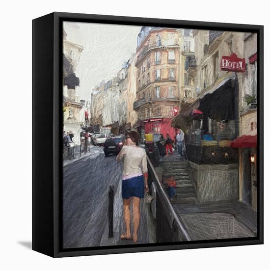 Streets of Paris-Sarah Butcher-Framed Stretched Canvas