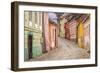 Streets of the medieval town Sighisoara, Transylvania, Romania-Nadia Isakova-Framed Photographic Print