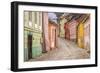 Streets of the medieval town Sighisoara, Transylvania, Romania-Nadia Isakova-Framed Photographic Print